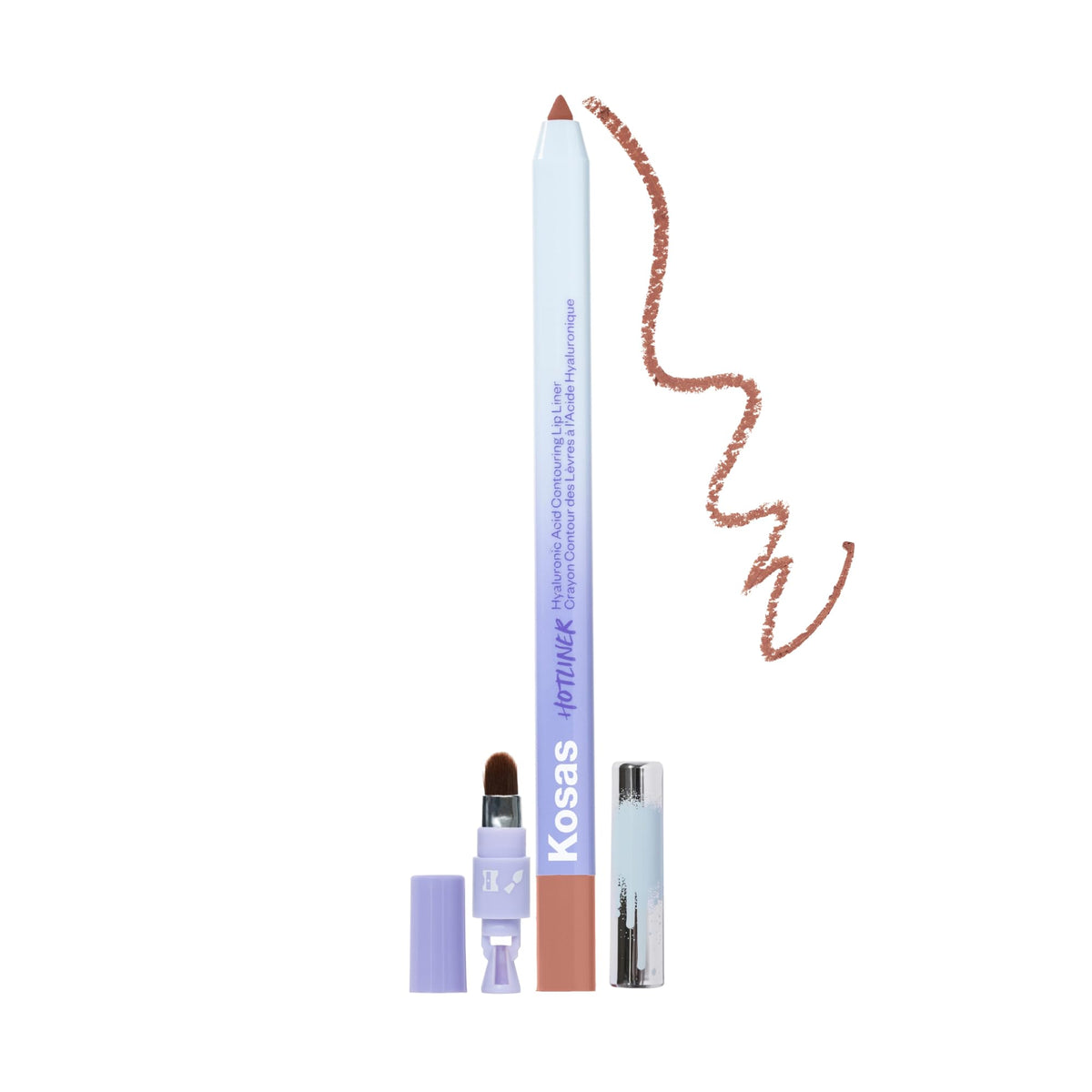 Kosas Hotliner Lip Liner Pencil - Retractable, Hydrating, Long-Lasting, Warm Peachy Beige