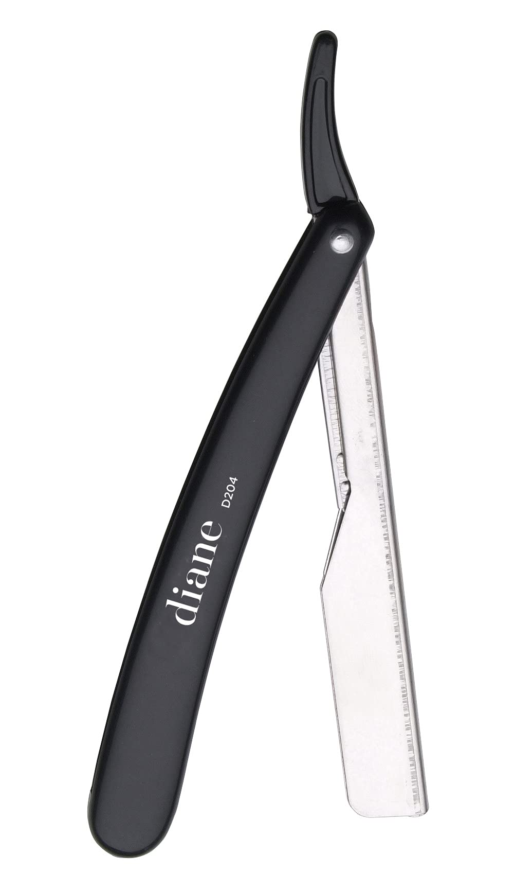 Diane Classic Straight Razor - Black, 2 Blades, Plastic, Single Count, Premium Shaving Tool