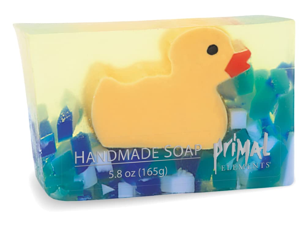 Primal Elements Rubber Duck Bar Soap, 6 Ounce - Fun & Eco-Friendly Bath Essential