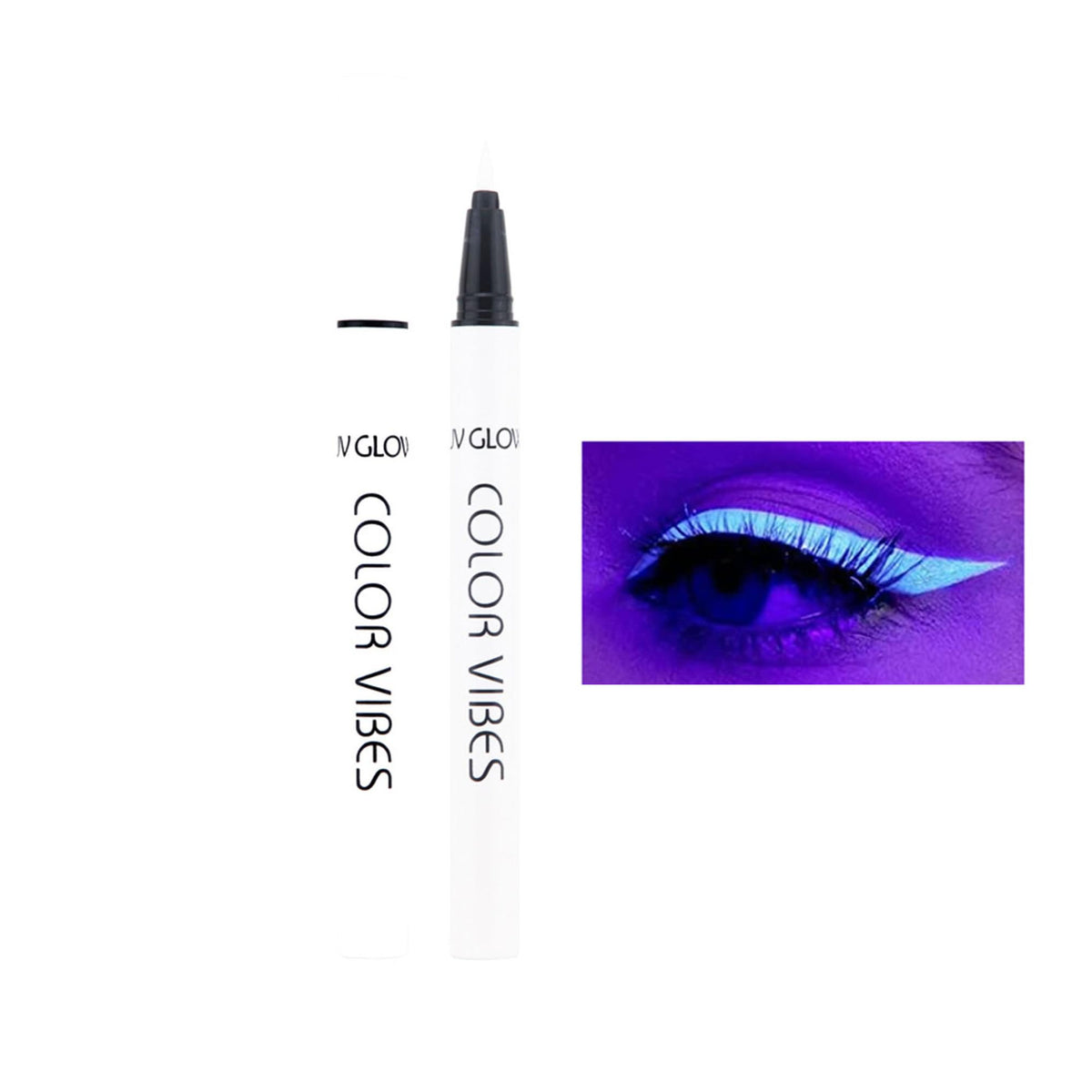 Wismee Uv Glow Neon Liquid Eyeliner - Waterproof Matte Colored Pencil For Halloween & Christmas