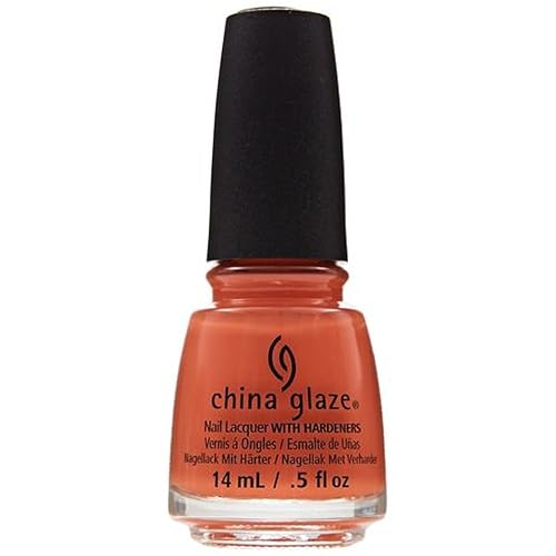 China Glaze Nail Polish - That'Ll Peach You 1553, Orange, 0.5 Fl Oz, Long-Lasting Color