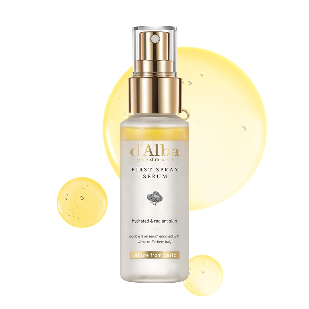 D'Alba Piedmont White Truffle Serum - Vegan Hydrating Glow Mist, Non-Comedogenic, 1.69 Fl Oz