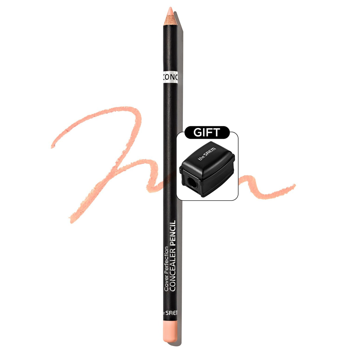 THESAEM Cover Perfection Concealer Pencil - Salmon Beige, Non-Comedogenic, Multi-Use, 1.4g