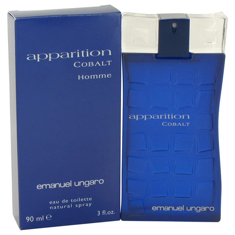 Emanuel Ungaro Apparition Cobalt Eau De Toilette For Men, 3 Oz, Fresh Fragrance