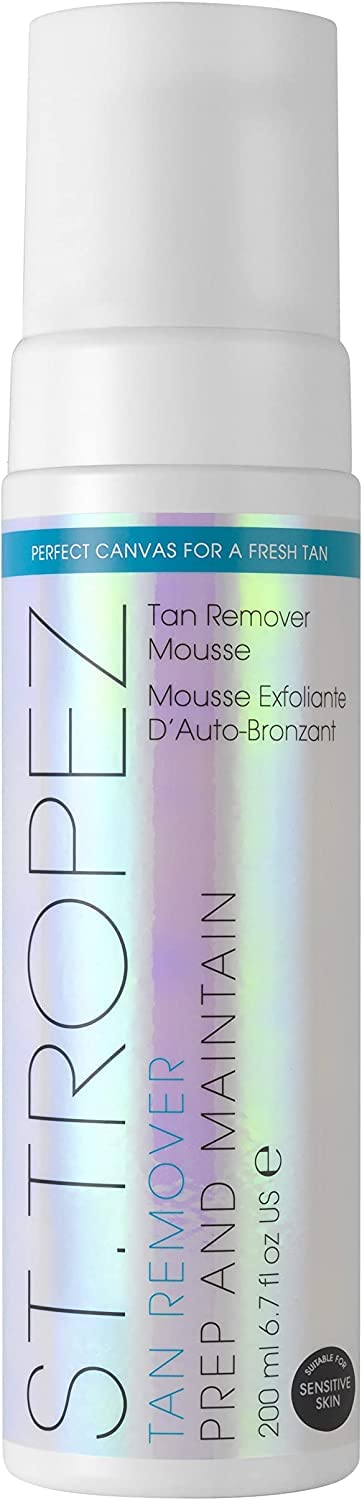 St.Tropez Tan Remover Mousse & Primer, 2-In-1 Detox For Sensitive Skin, Vegan, 6.7