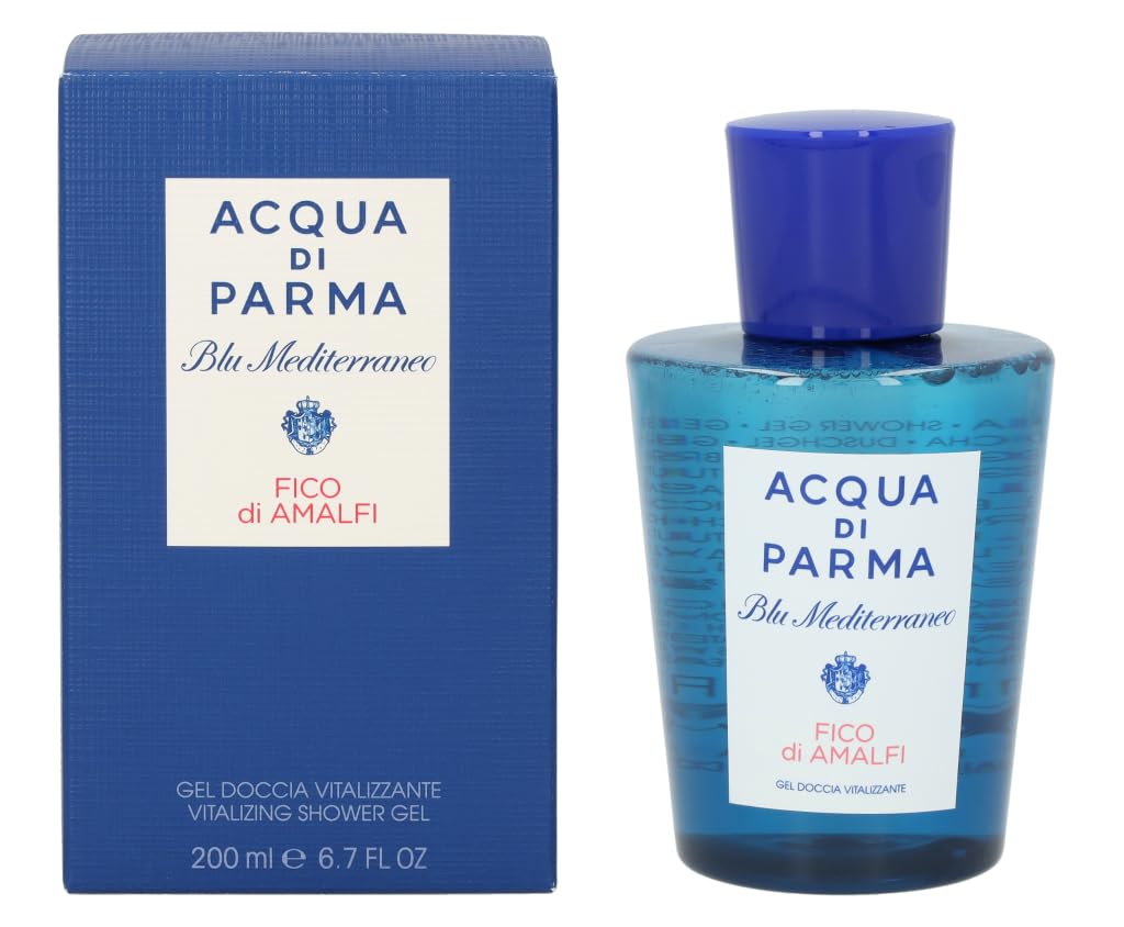 Acqua Di Parma Blu Mediterraneo Fico Di Amalfi Vitalizing Shower Gel For Men 6.7 Ounce,Hydrating Scented