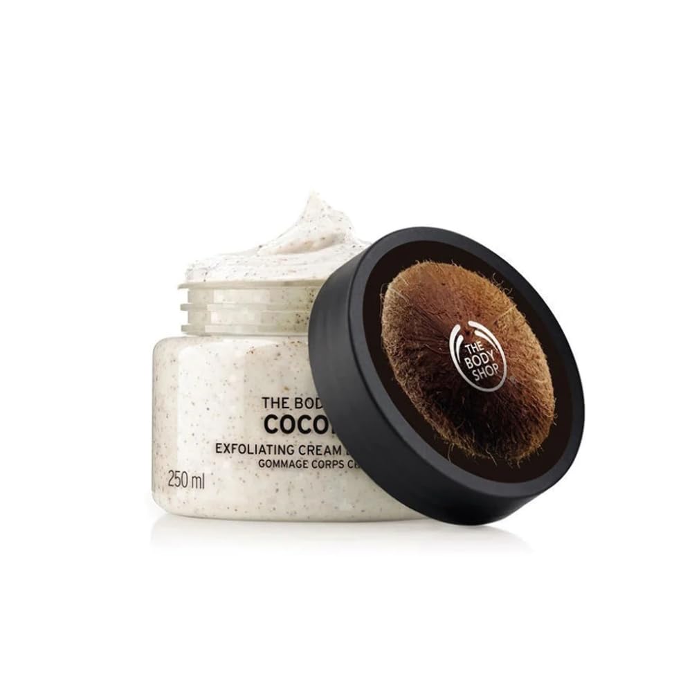 The Body Shop Coconut Exfoliating Cream Body Scrub, 8.5 Oz - Gentle Exfoliator For Glowing Skin