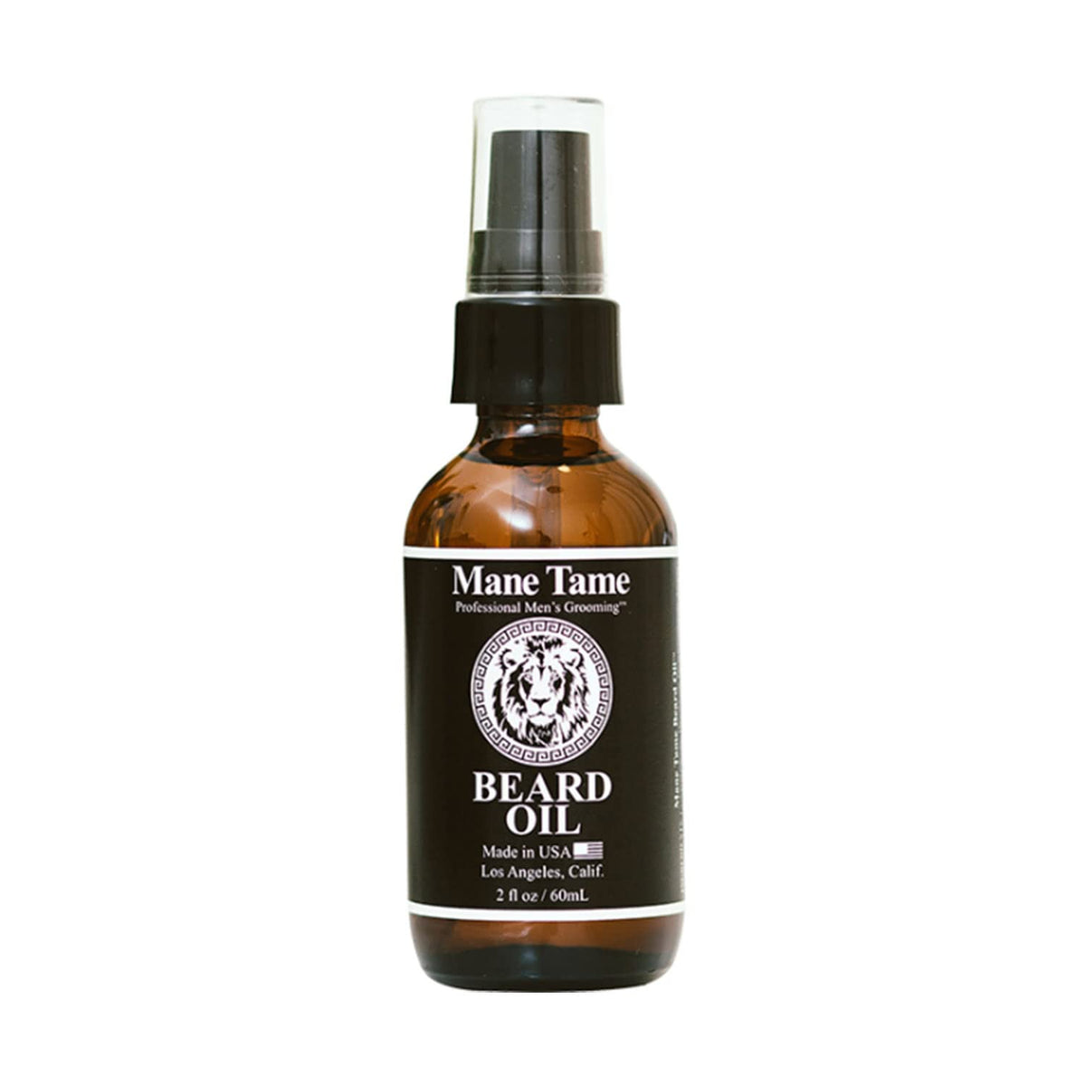 Mane Tame Beard Oil - Organic Hemp Oil, 2 Oz Pump - Softens Beard & Stops Itching For Men