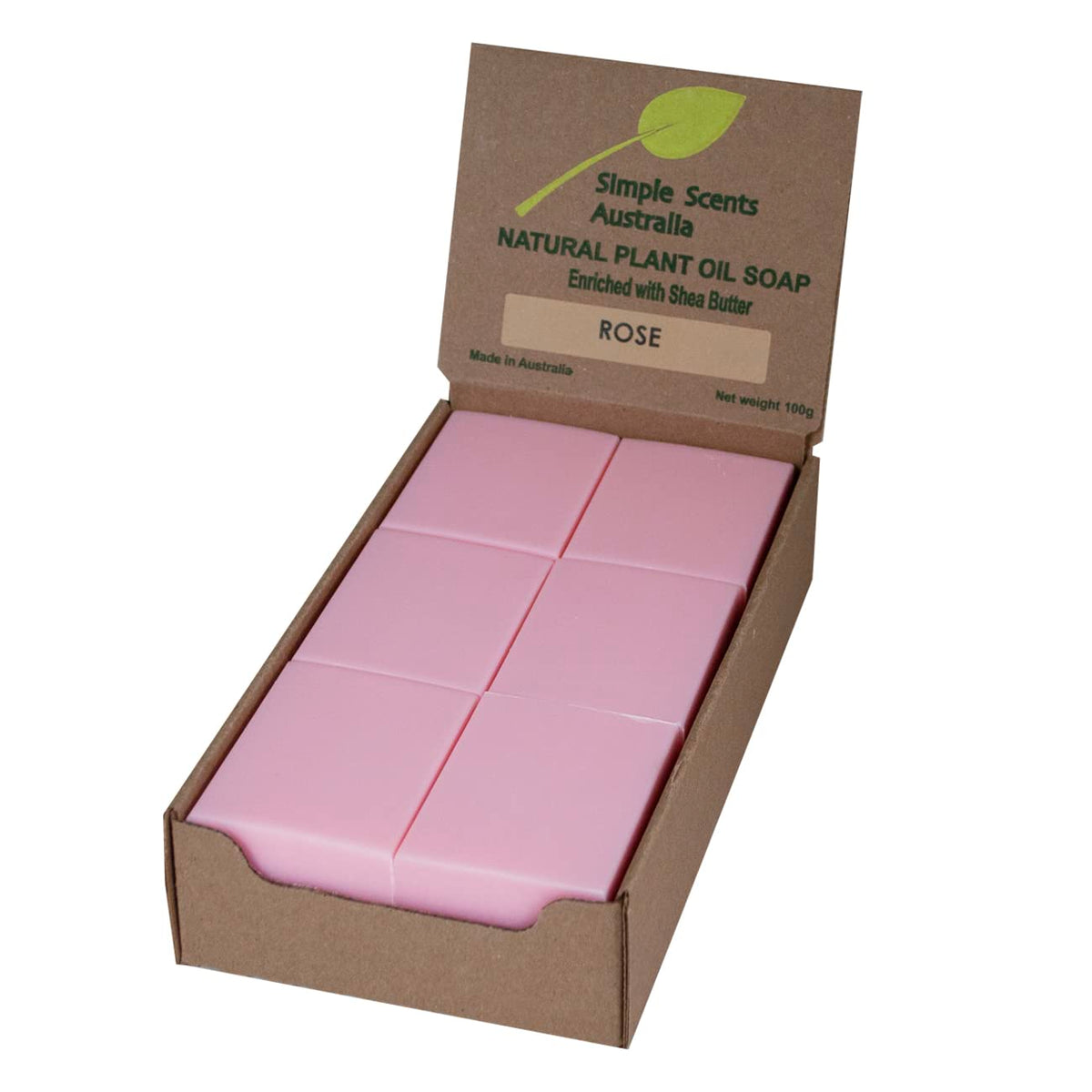 Rose Scented Soap Bars By Simple Scents Australia - 12 Triple Milled 3.5Oz Moisturizing Bars