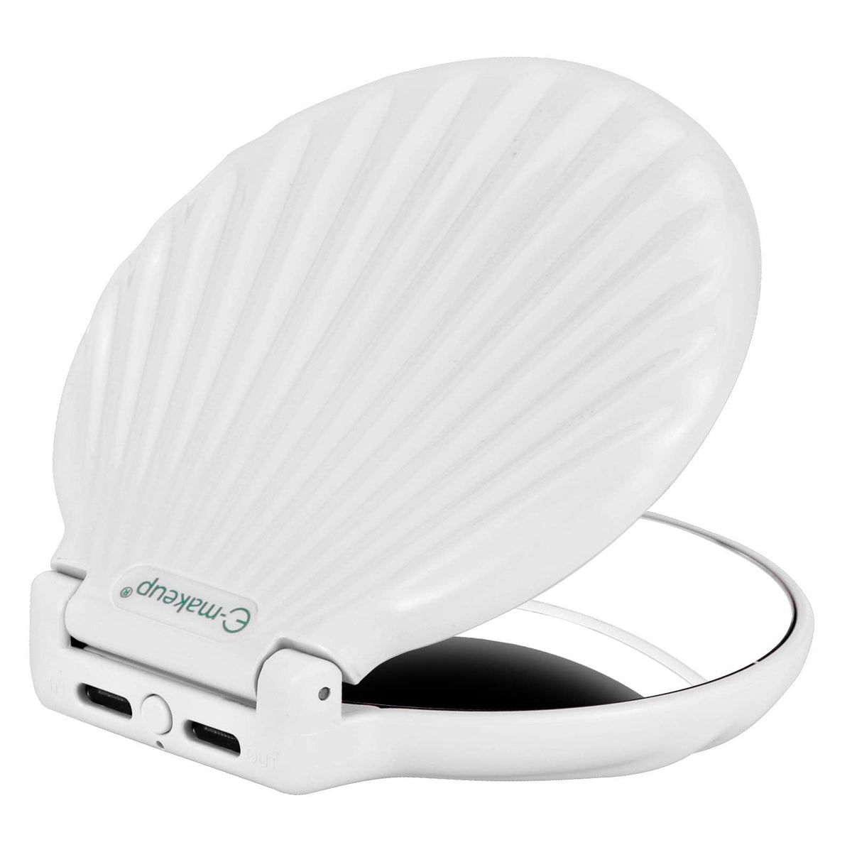 Makefango 2X/10X Magnifying Compact Mirror With Light - Dimmable Led, White, Travel-Friendly