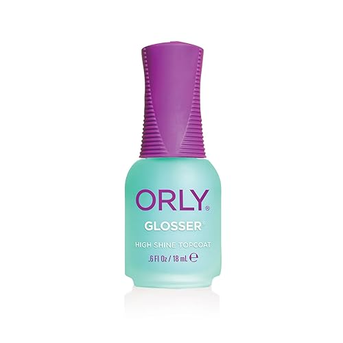 Orly Top Nail Coat Glosser - Clear 0.6 Fl Oz, High Shine Finish For Beautiful Nails