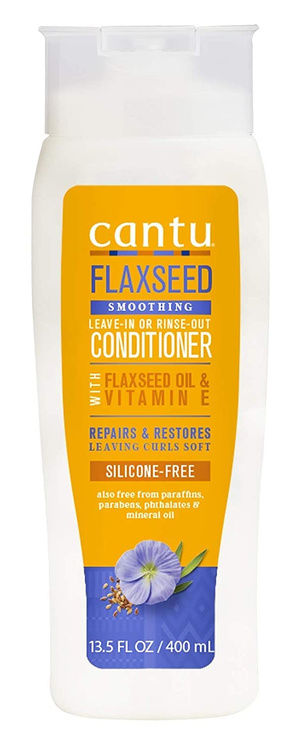 Cantu Flaxseed Conditioner Leave-In Or Rinse-Out 13.5 Oz - Pack Of 3, Moisturizing Hair Care