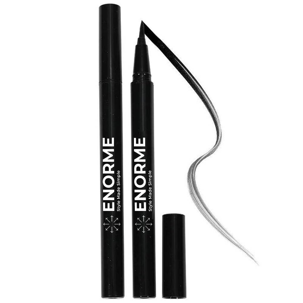 Enorme Black Waterproof Liquid Eyeliner - Vegan, Cruelty-Free, Long-Lasting, Hypoallergenic