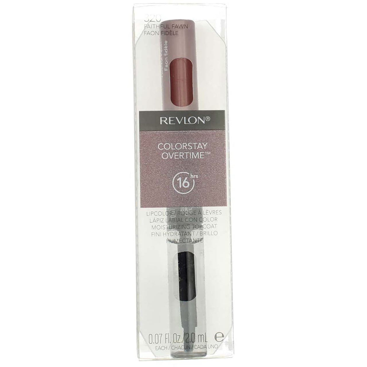 Revlon Colorstay Overtime Liquid Lip Color, Faithful Fawn, 0.07 Oz, Pack Of 12