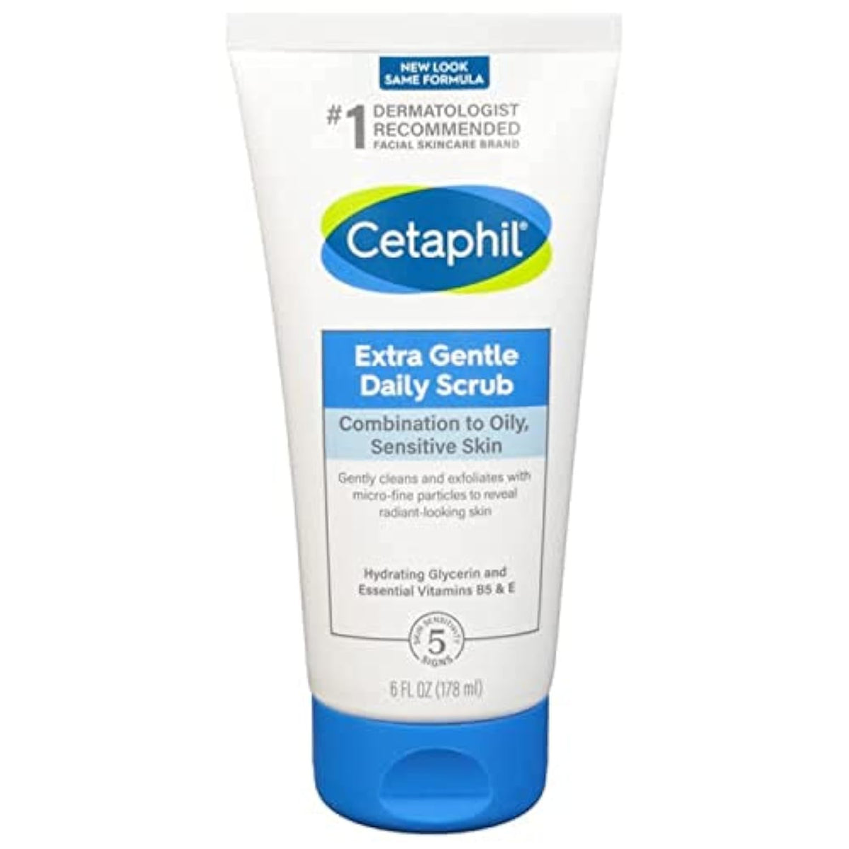 Cetaphil Extra Gentle Daily Scrub, 6 Fl Oz - Gentle Exfoliating Face Wash For Sensitive Skin