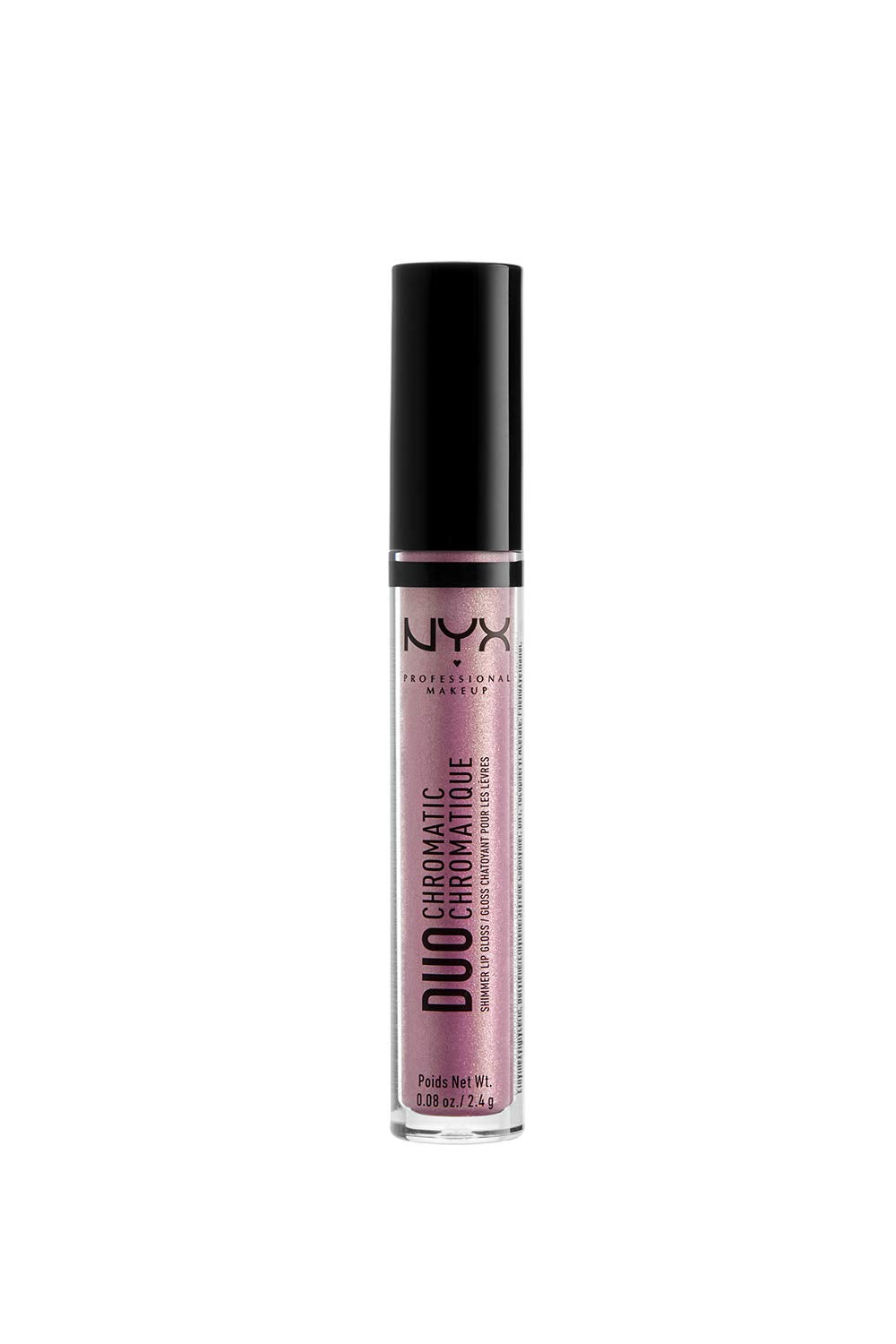 Nyx Professional Makeup Duo Chromatic Lip Gloss - Crushing It, Sheer White With Blue/Pink Pearls