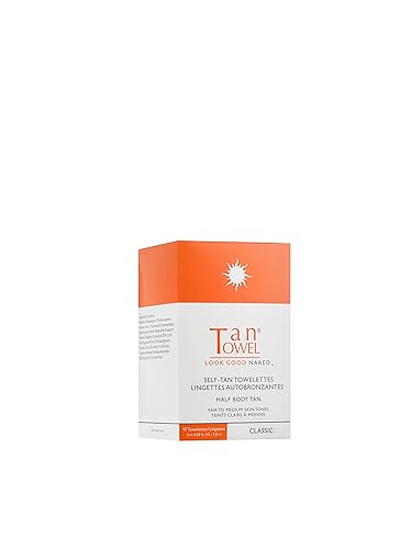 Tan Towel Self Tan Towelette Classic - 10 Count Self-Tanning Towelettes For A Natural Glow