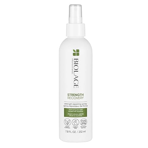 Biolage Strength Recovery Leave-In Conditioner Spray - Heat Protectant For Damaged Hair, 7.8 Fl Oz