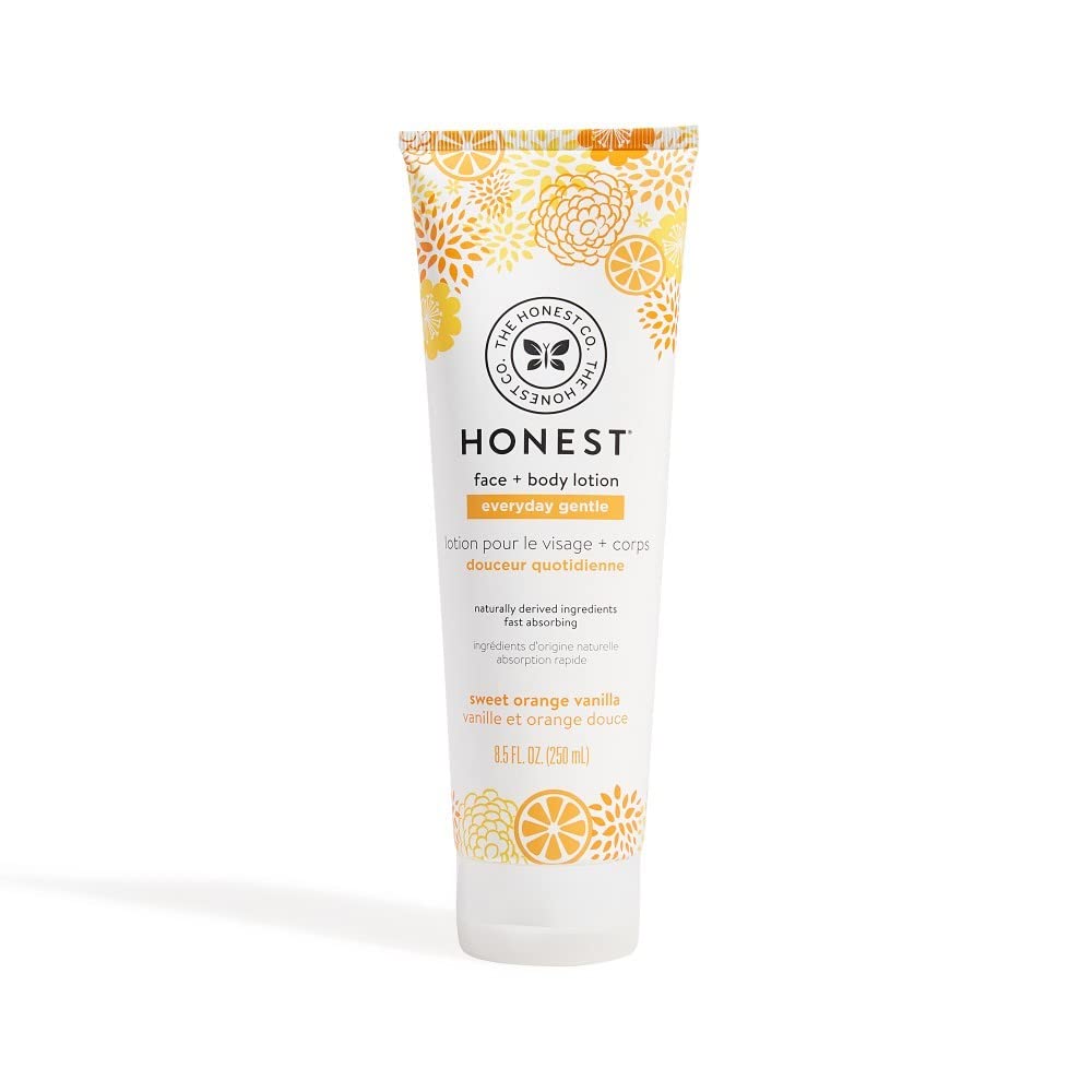 The Honest Company Sweet Orange Vanilla Face & Body Lotion, 8.5 Fl Oz, Naturally Derived Botanicals