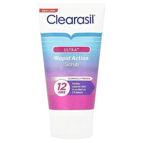 Clearasil Ultra Deep Pore Treatment Scrub, 125Ml - Acne Treatment, Deep Cleanse, Oil-Free