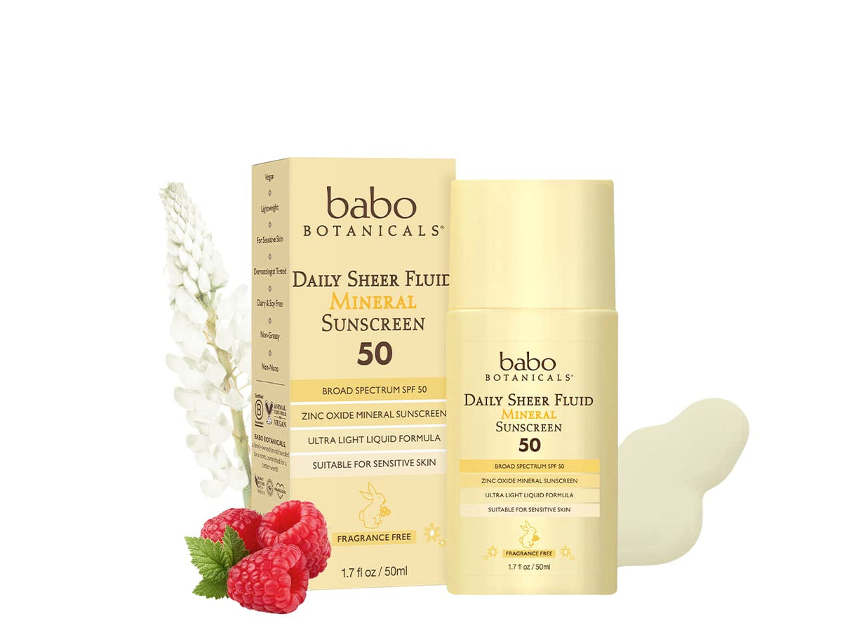 Babo Botanicals Spf 50 Mineral Sunscreen Lotion - Fragrance-Free, Non-Greasy, 1.7 Fl. Oz