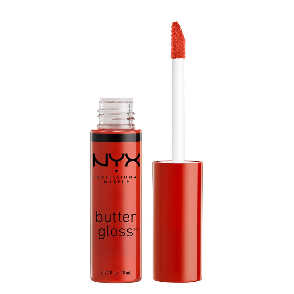 Nyx Professional Makeup Butter Gloss - Strawberry Jam, 0.27 Fl Oz, Smooth & Hydrating Lip Gloss