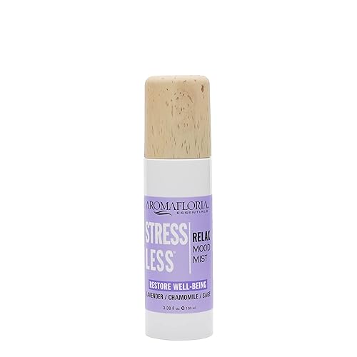 Aromafloria Stress Less Relax Mist - Lavender, Chamomile & Sage Essential Oil - 3.38 Fl Oz