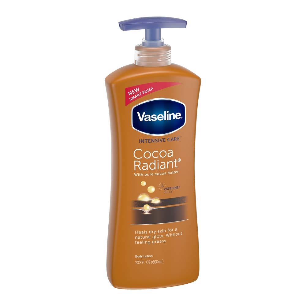 Vaseline Intensive Care Cocoa Radiant Lotion 20.3 Oz Pump (2 Pack) - Moisturizing, Brown