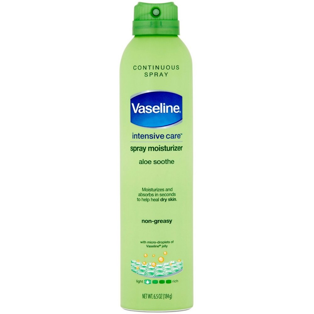 Vaseline Aloe Fresh Spray & Go Moisturizer, 6.5 Oz - Pack Of 3, Hydrating Skin Care