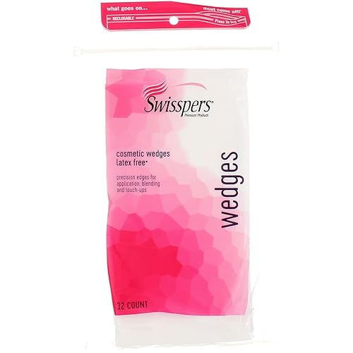 Swisspers Cotton Wedges 32 Count - Latex-Free Makeup Applicator (3 Pack)