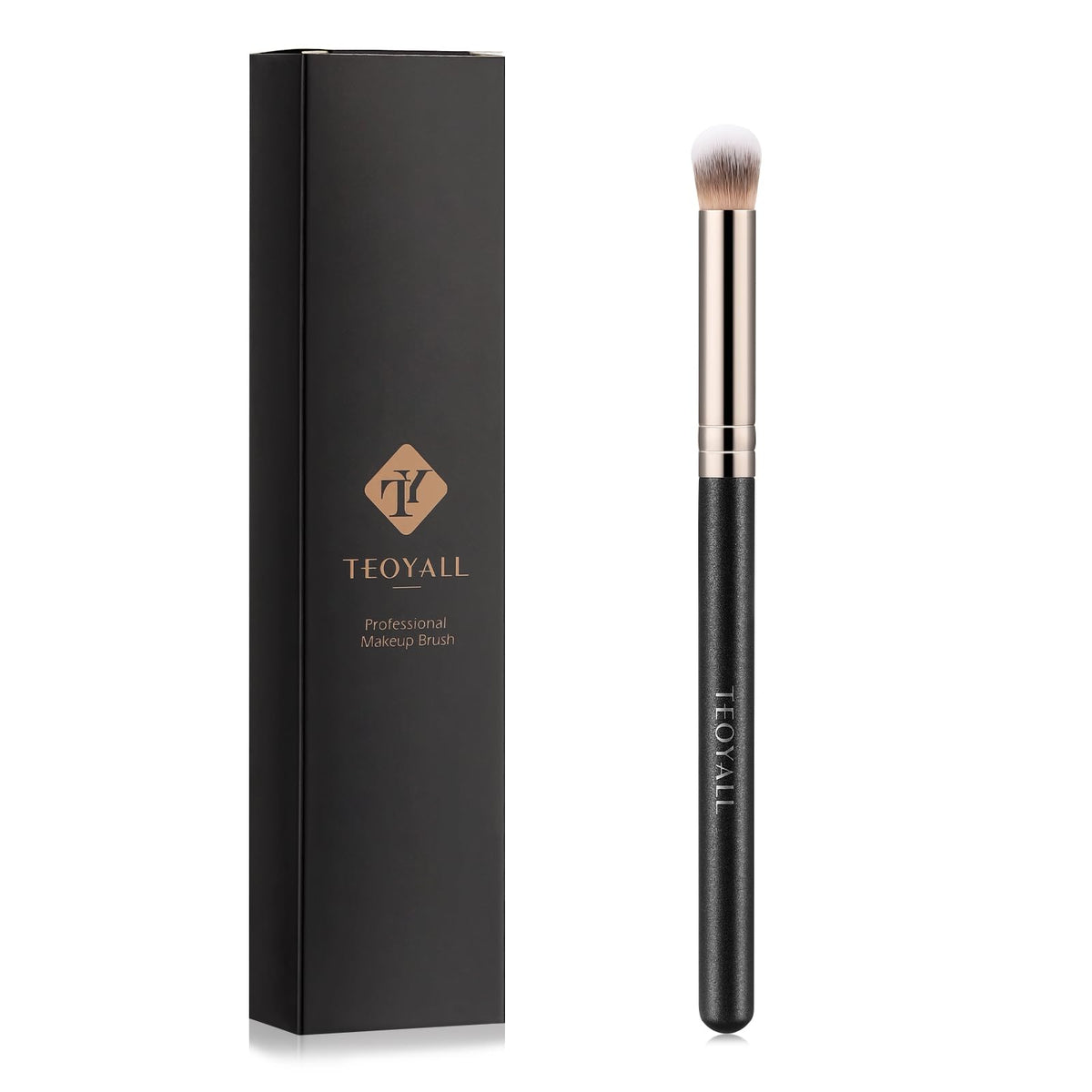 Teoyall Eyeshadow Blending Brush - Soft Synthetic Bristles For Powder, Cream, Contour, And Concealer