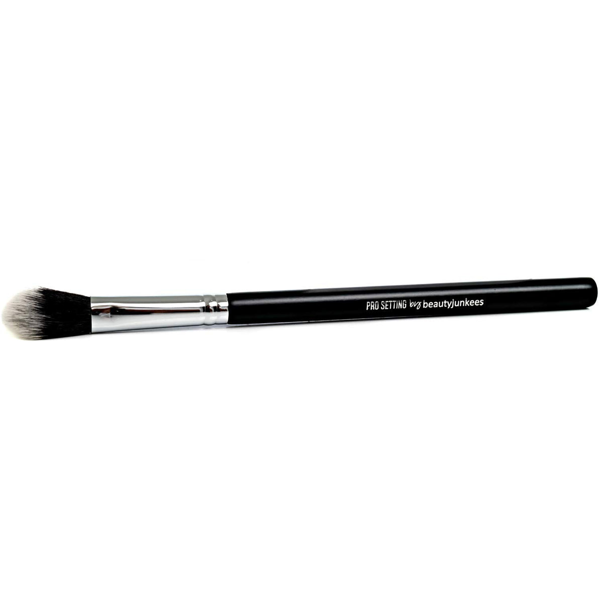 Beauty Junkees Under Eye Setting Powder Brush - Soft Fluffy Tapered Blending Makeup Brush, Black