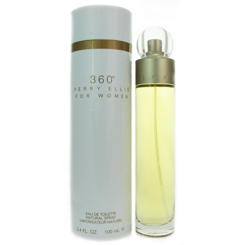 Perry Ellis 360 Eau De Toilette Spray For Women, 3.4 Fl Oz - Fresh & Invigorating Fragrance