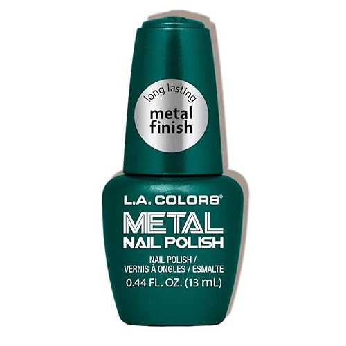 L.A. Colors Jaded Metal Nail Polish - 0.14 Fl Oz, Long-Lasting, Vibrant Color