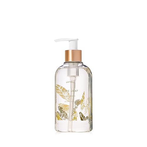 Thymes Moisturizing Hand Wash Soap With Pump - Olive Leaf, 8.25 Oz, Glycerin & Olive Oil