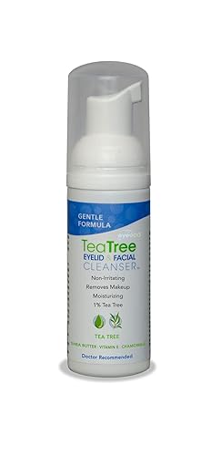 Eyeeco Gentle Tea Tree Oil Facial Cleanser – 1.6Oz Non-Irritating Eyelid & Face Wash