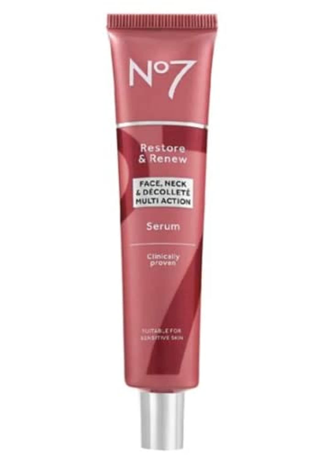 No7 Restore And Renew Face And Neck Serum, 1.69 Fl Oz - Anti-Aging Multi Action Formula