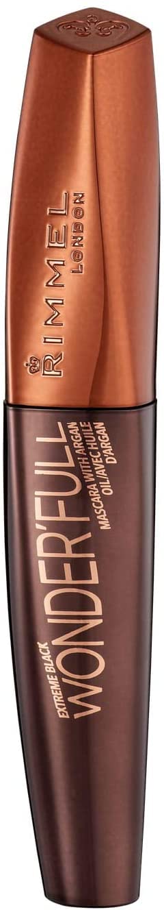 Rimmel Wonder'full Mascara with Argan Oil - 003 Extreme Black, Volumizing & Nourishing