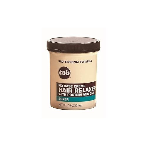 Tcb Hair Relaxer No Base Creme 7.5 Oz Super Jar - 3 Pack, Smooth & Straighten Hair