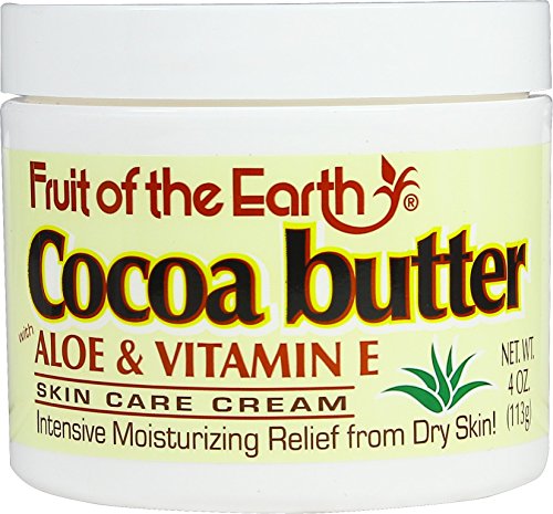 Fruit of the Earth Cocoa Butter Cream Jar, 4 oz - Moisturizing Skin Care for Softness