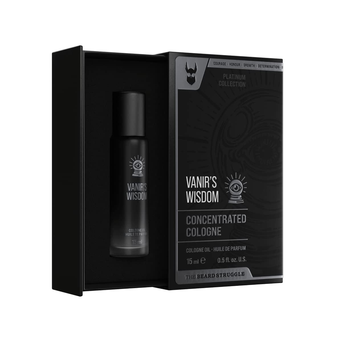 The Beard Struggle Concentrated Cologne For Men - Vanir'S Wisdom, 15 Ml Roller Bottle