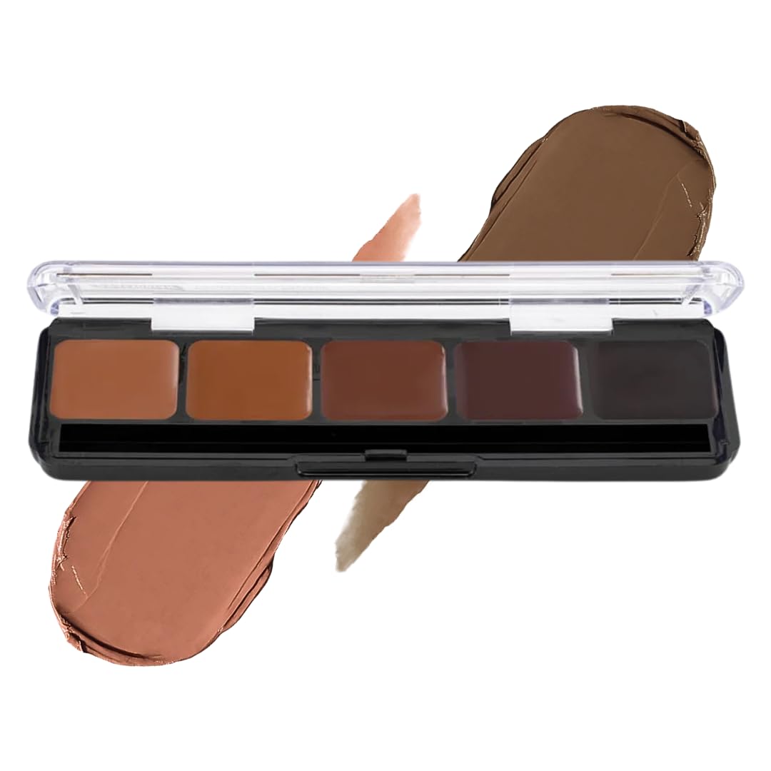 Graftobian Hd Glamour Crème Foundation Palette Neutral #3 - 5 Color Full Coverage Makeup