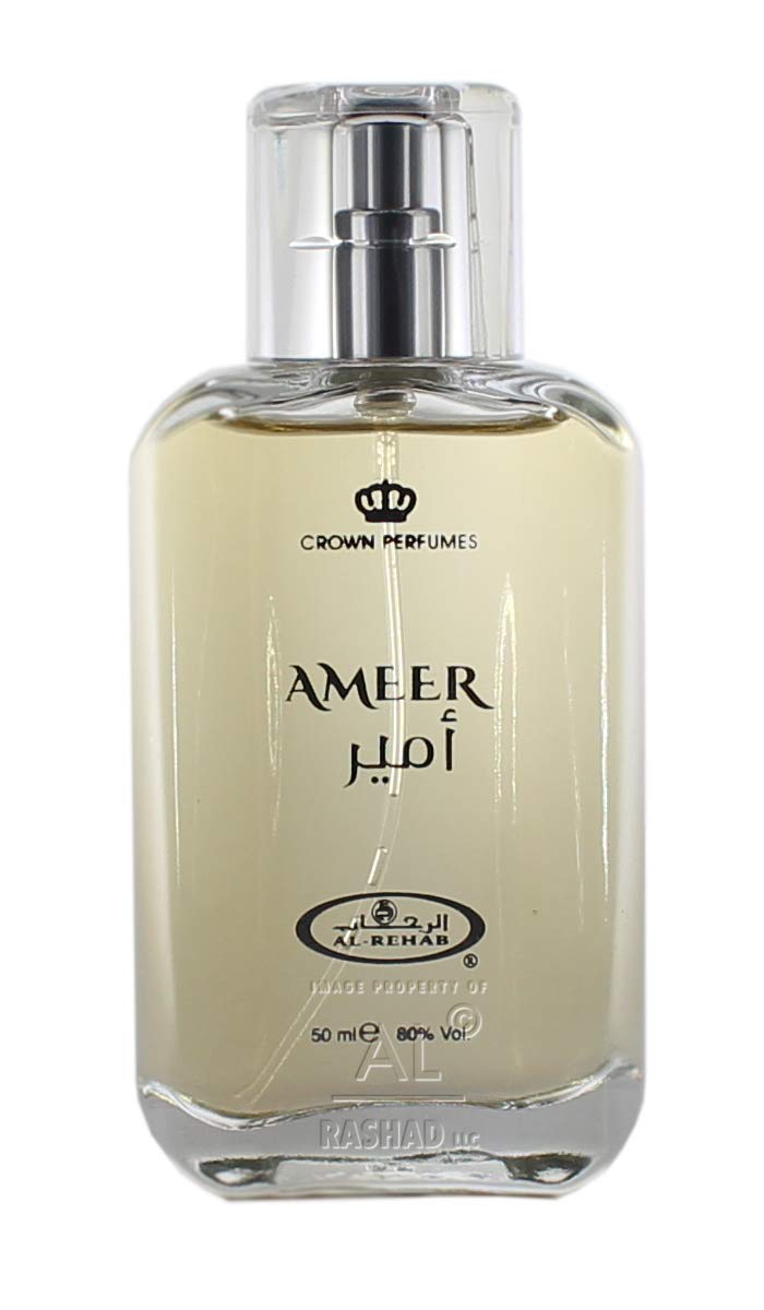 Ameer Eau De Parfum by Al-Rehab - 50ml Natural Spray, 2 Pack, Long-Lasting Fragrance