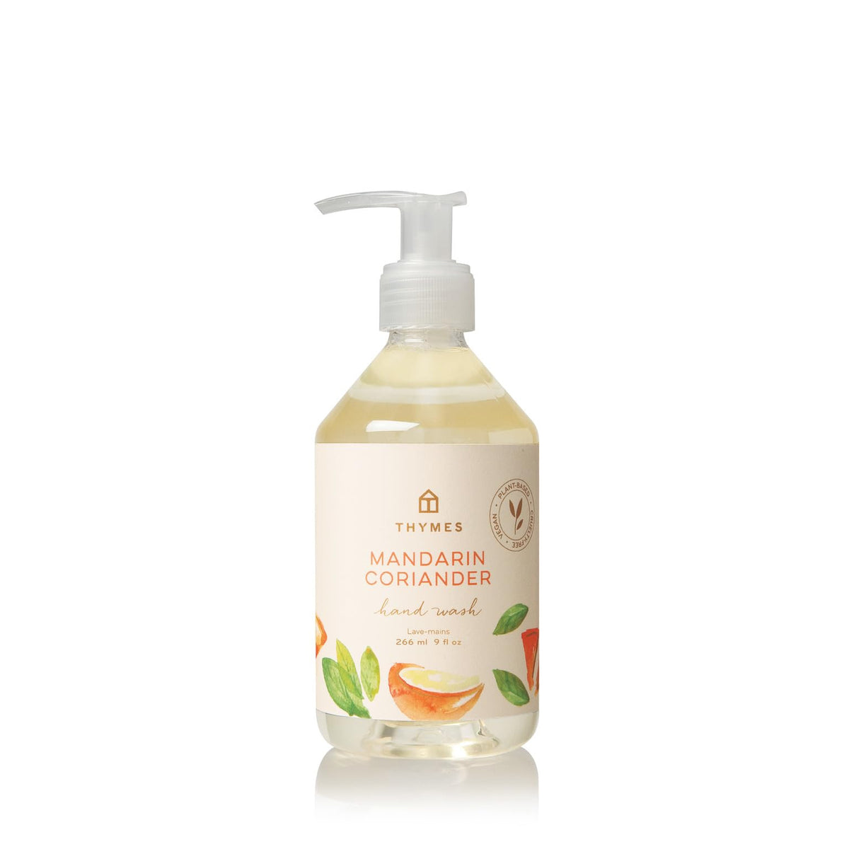 Thymes Moisturizing Hand Wash - Mandarin Coriander Liquid Soap Dispenser, 9 Fl Oz