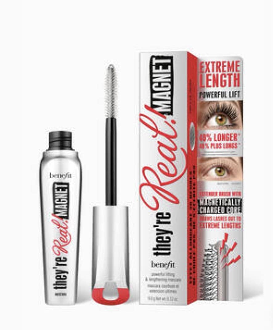 Benefit They'Re Real! Magnet Mascara - Jet Black, 0.3 Ounce, Lengthening & Volumizing