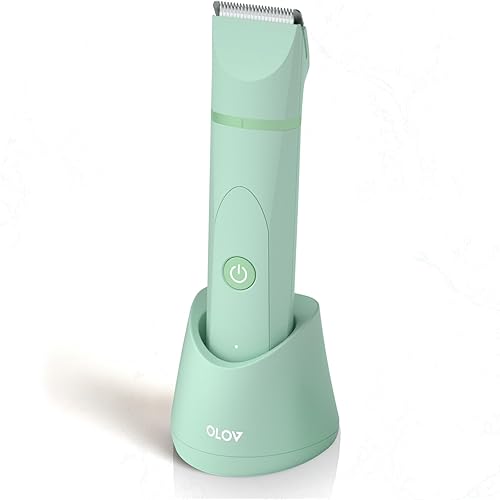 Olov Electric Body Hair Trimmer - Wet/Dry Groomer, Replaceable Blades, Usb Rechargeable, Green