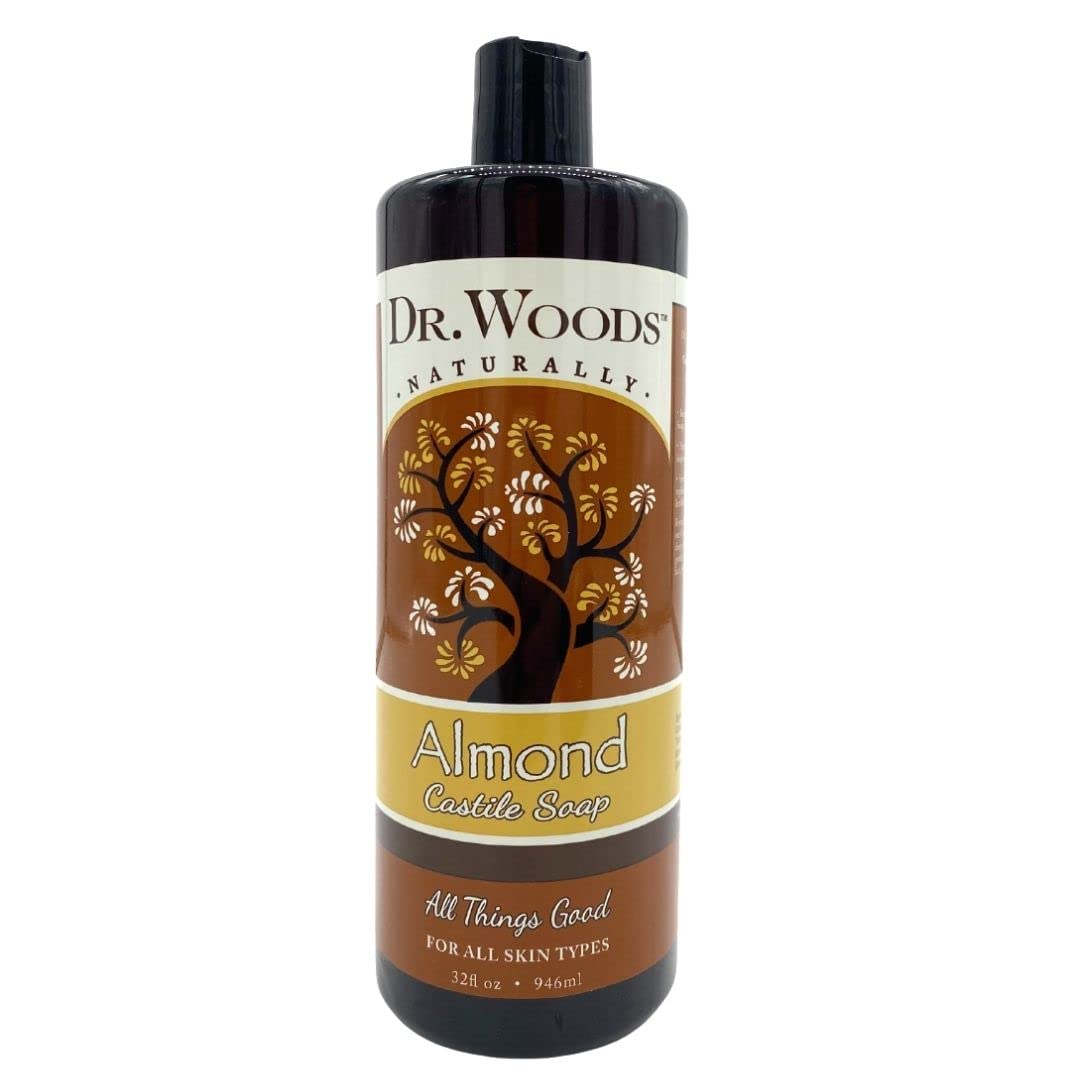 Dr. Woods Pure Almond Castile Soap - 32 Fl Oz, Natural & Gentle Cleanser