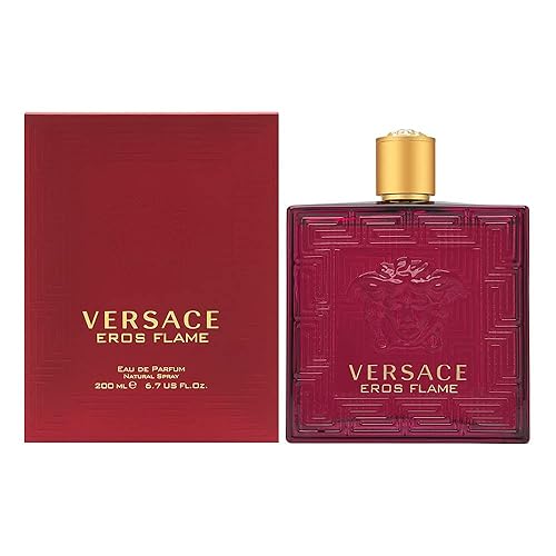 Versace Eros Flame Eau De Parfum Spray For Men, 6.7 Oz - Red Fragrance