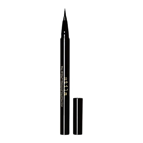 Stila Waterproof Liquid Eye Liner - Intense Black, Smudge-Proof, Fine Brush Tip, 1 Count