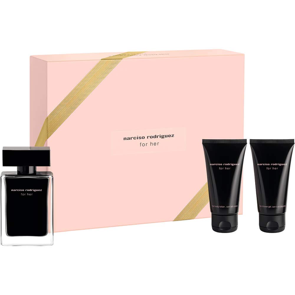 NARCISO RODRIGUEZ NARCISO EDT Spray 1.7 oz, Body Lotion 1.7 oz & Shower Gel 1.7 oz - Luxury Fragrance Set for